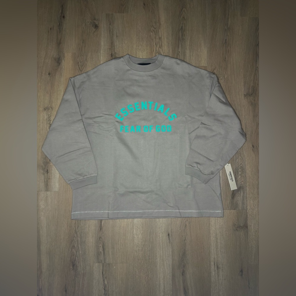 Fear Of God Essentials Heavy Jersey ‘Seal’ Long Sleeve T-Shirt